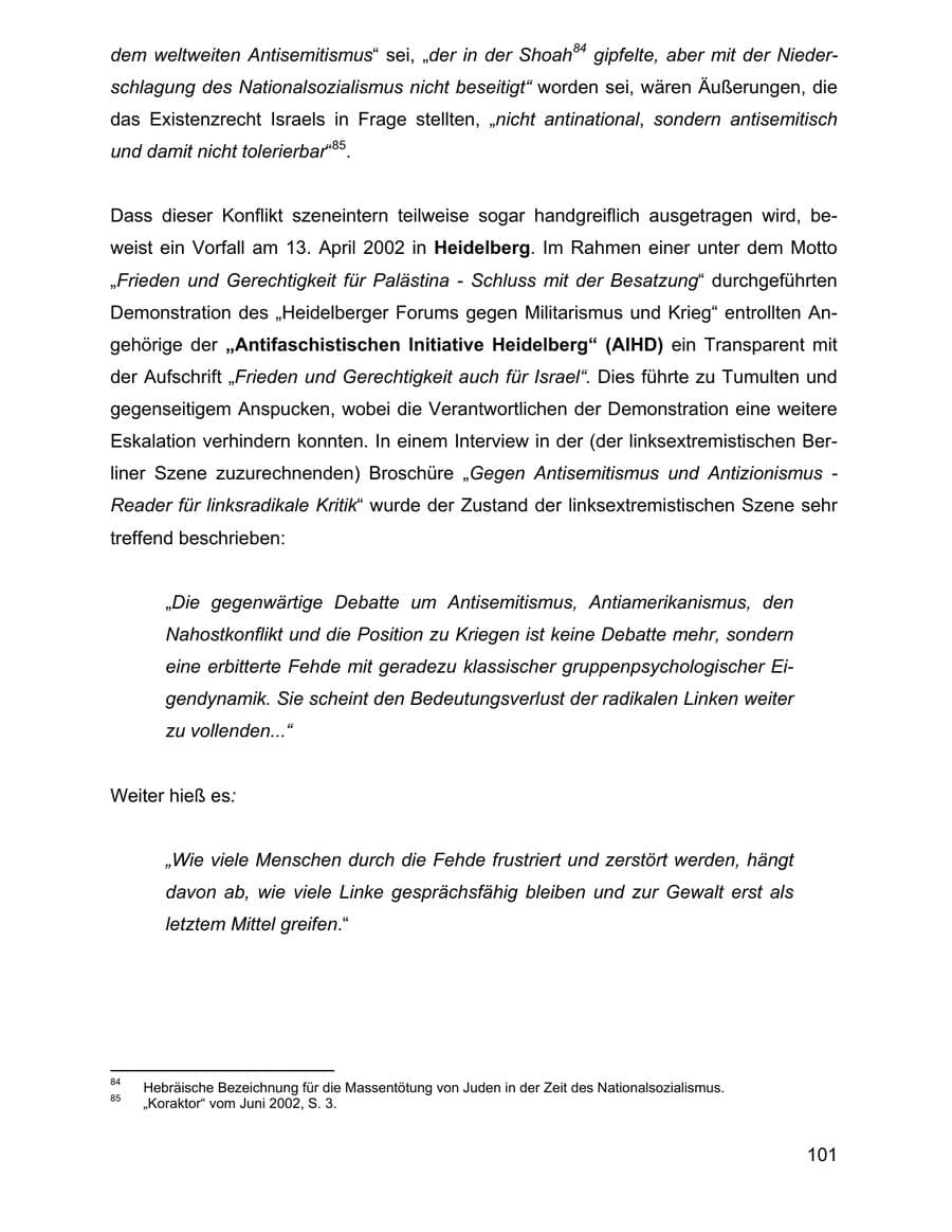 Seite 101 des Verfassungsschutzbericht 2002 Baden-Württemberg