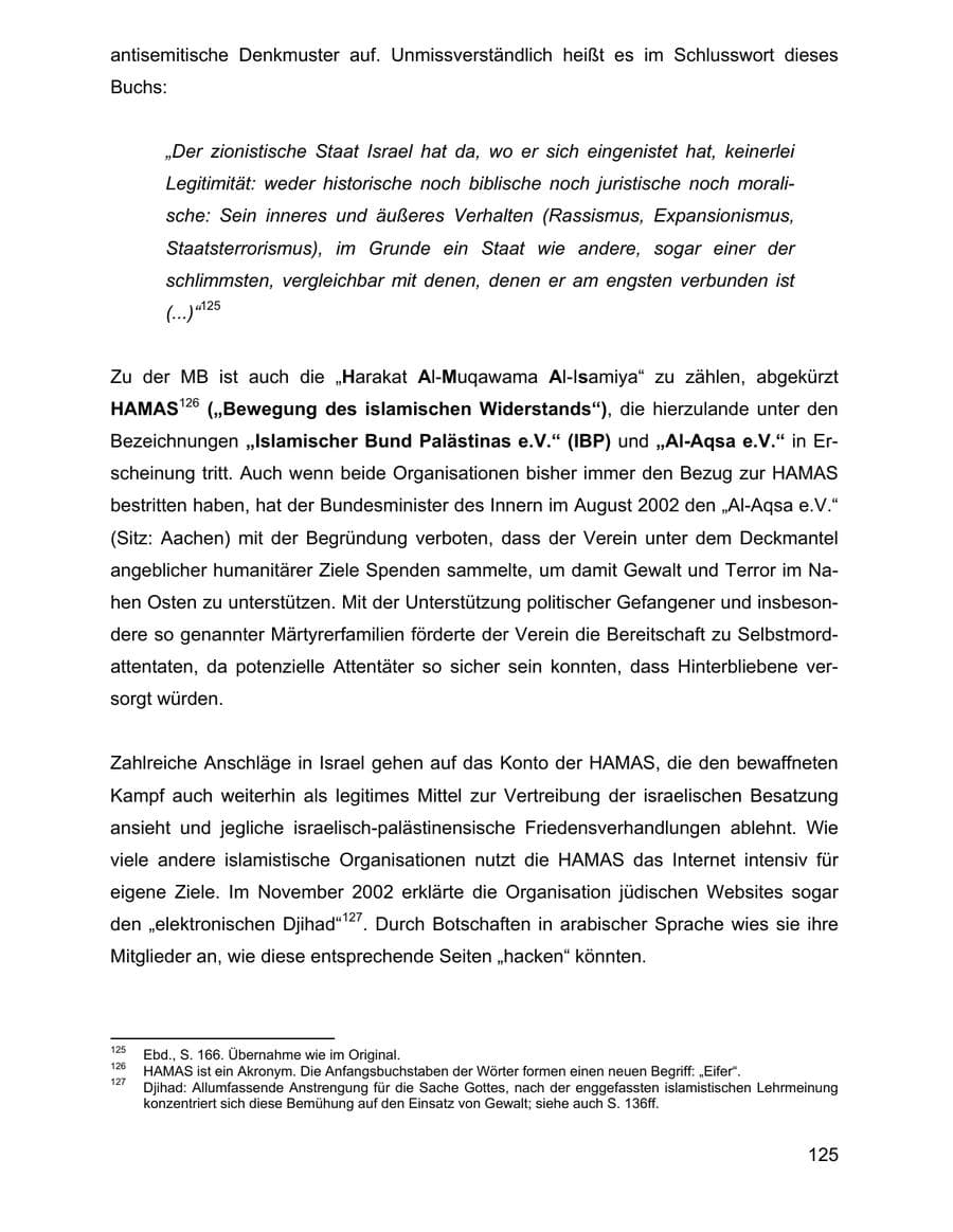 Seite 125 des Verfassungsschutzbericht 2002 Baden-Württemberg