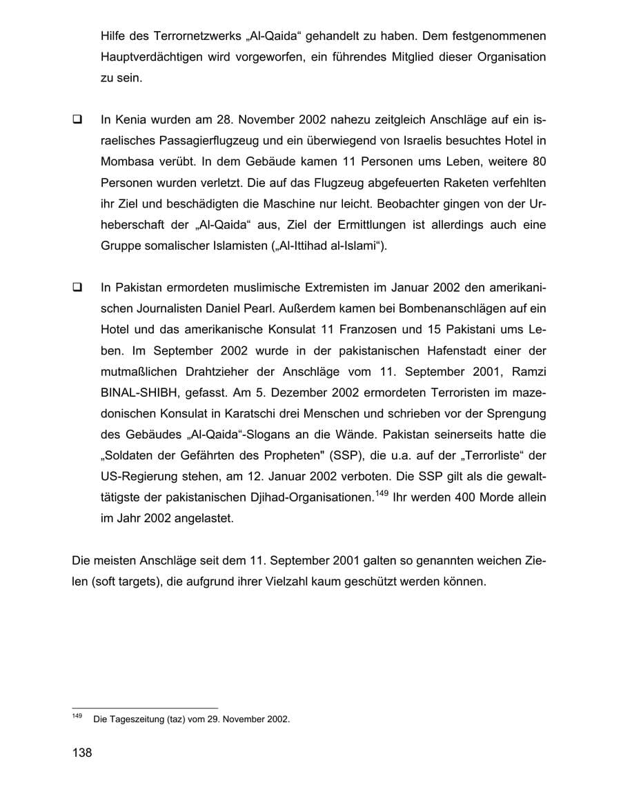 Seite 138 des Verfassungsschutzbericht 2002 Baden-Württemberg
