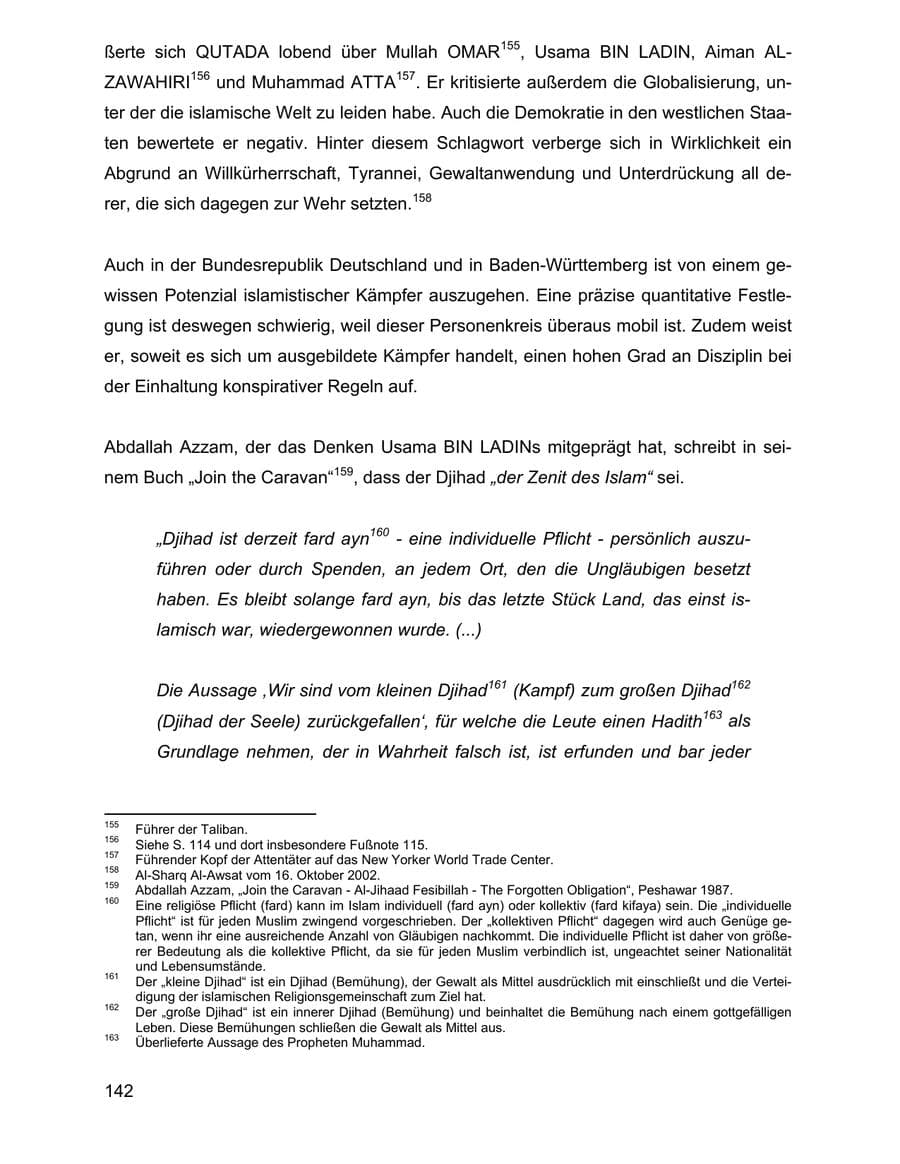 Seite 142 des Verfassungsschutzbericht 2002 Baden-Württemberg