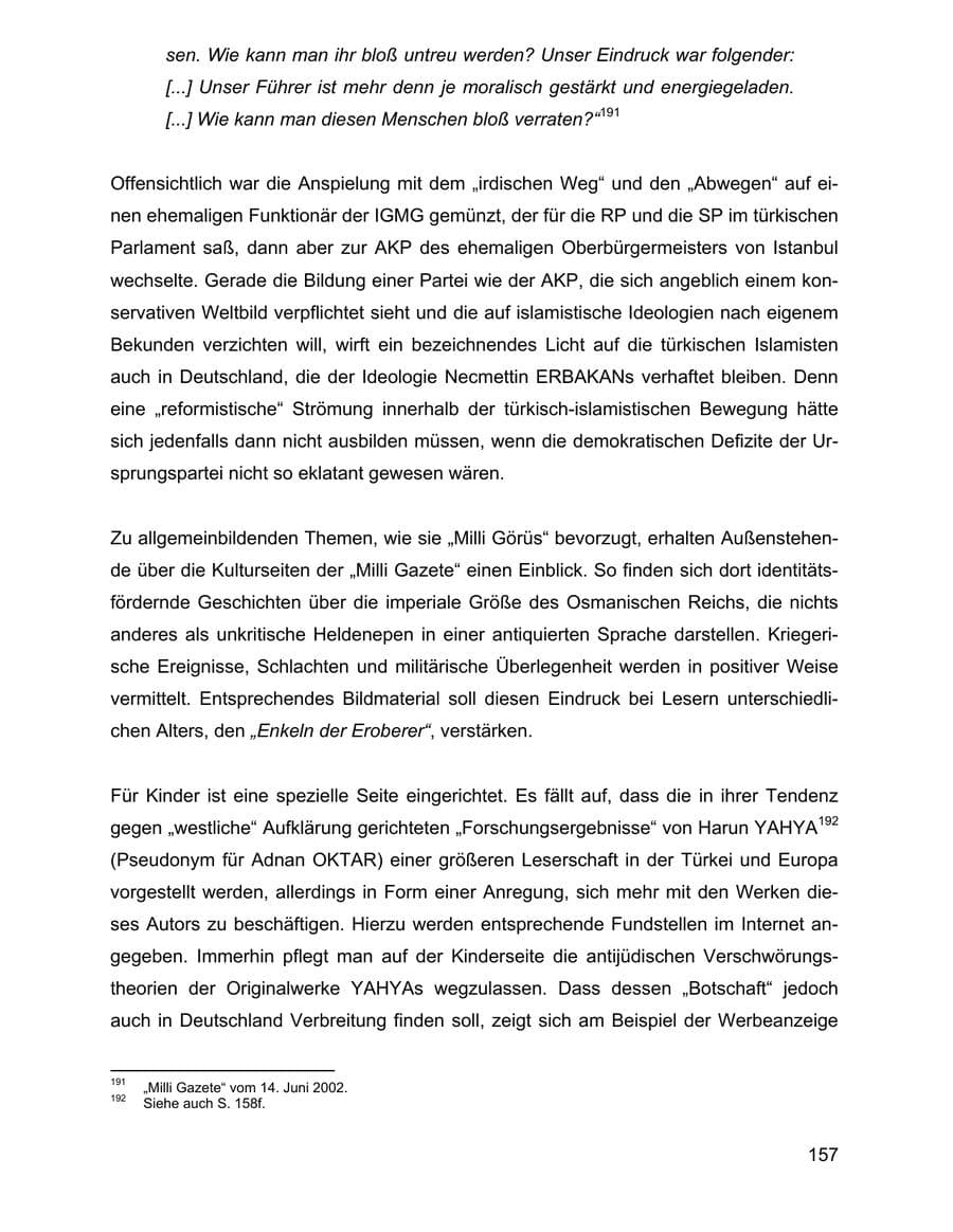 Seite 157 des Verfassungsschutzbericht 2002 Baden-Württemberg