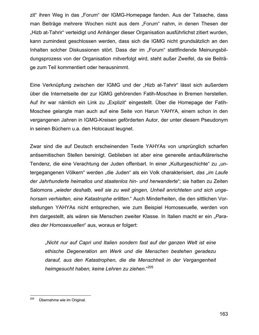 Seite 163 des Verfassungsschutzbericht 2002 Baden-Württemberg