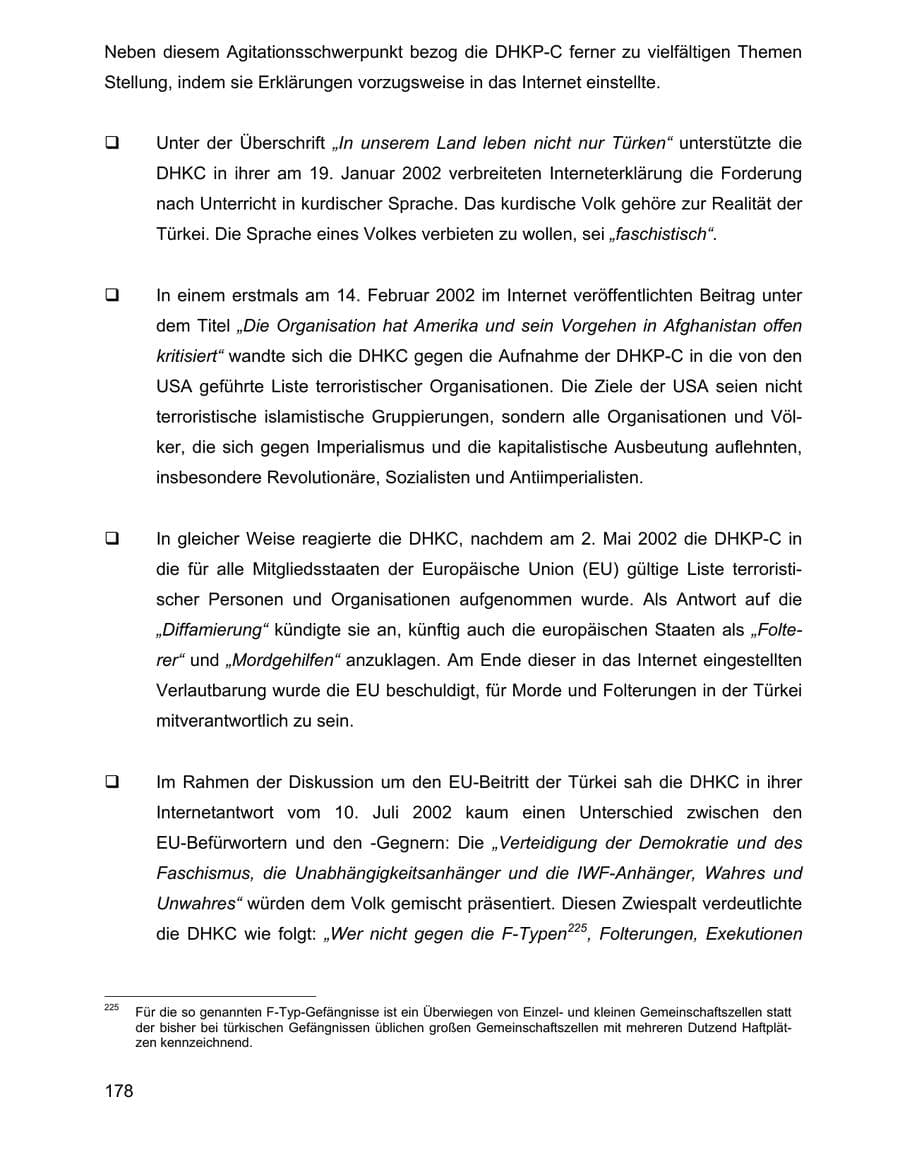 Seite 178 des Verfassungsschutzbericht 2002 Baden-Württemberg