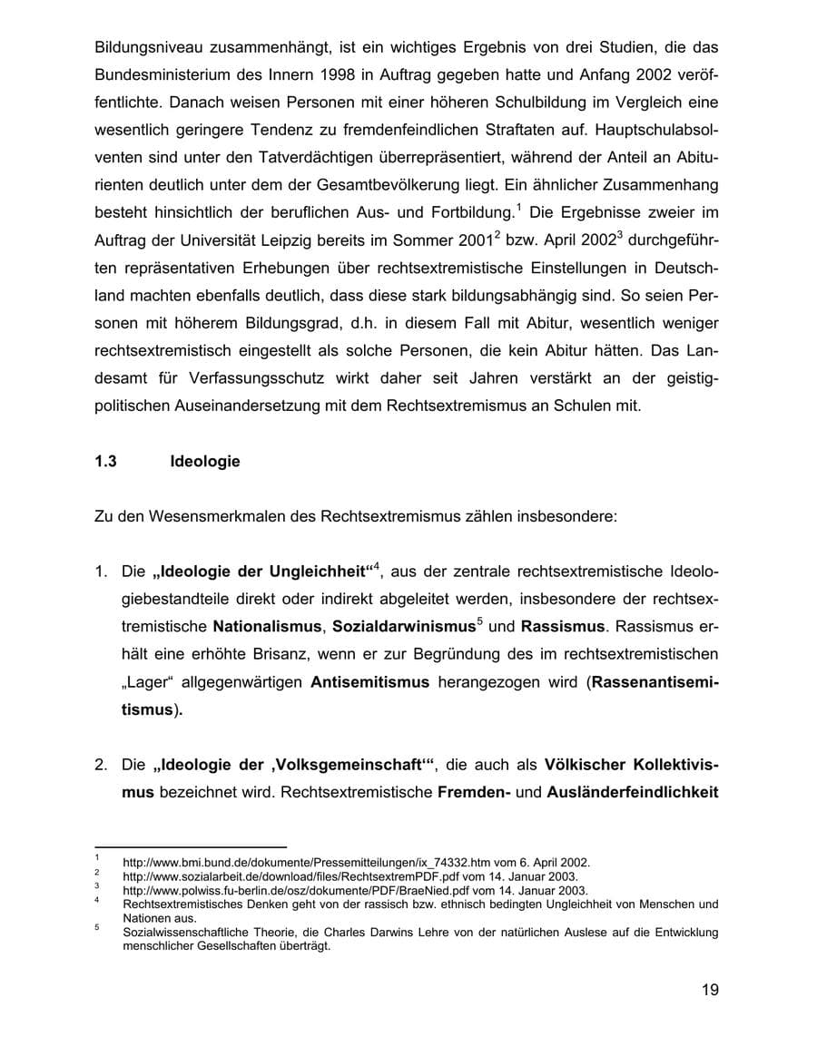 Seite 19 des Verfassungsschutzbericht 2002 Baden-Württemberg