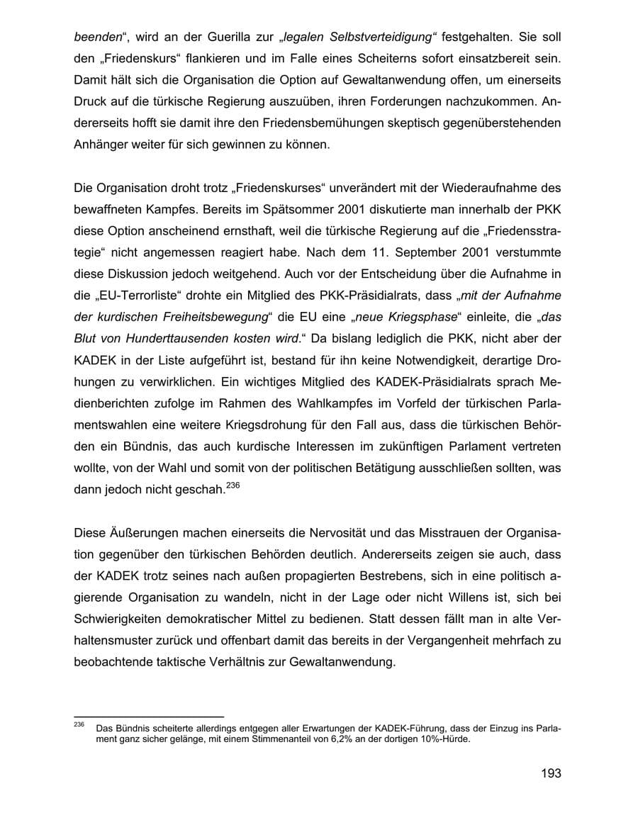 Seite 193 des Verfassungsschutzbericht 2002 Baden-Württemberg