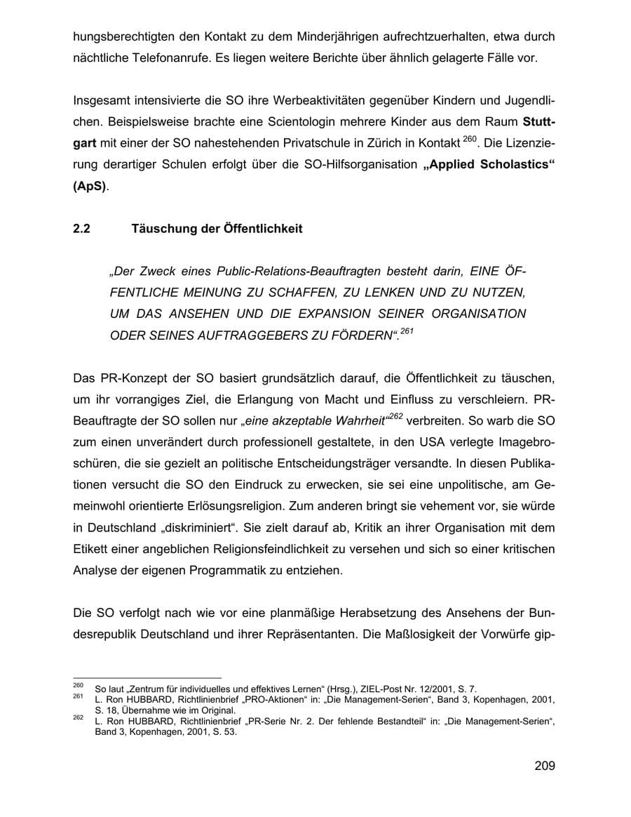 Seite 209 des Verfassungsschutzbericht 2002 Baden-Württemberg