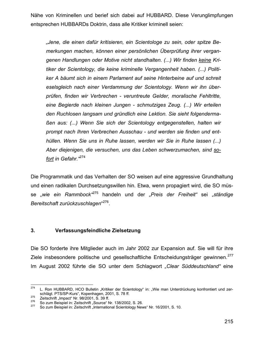 Seite 215 des Verfassungsschutzbericht 2002 Baden-Württemberg