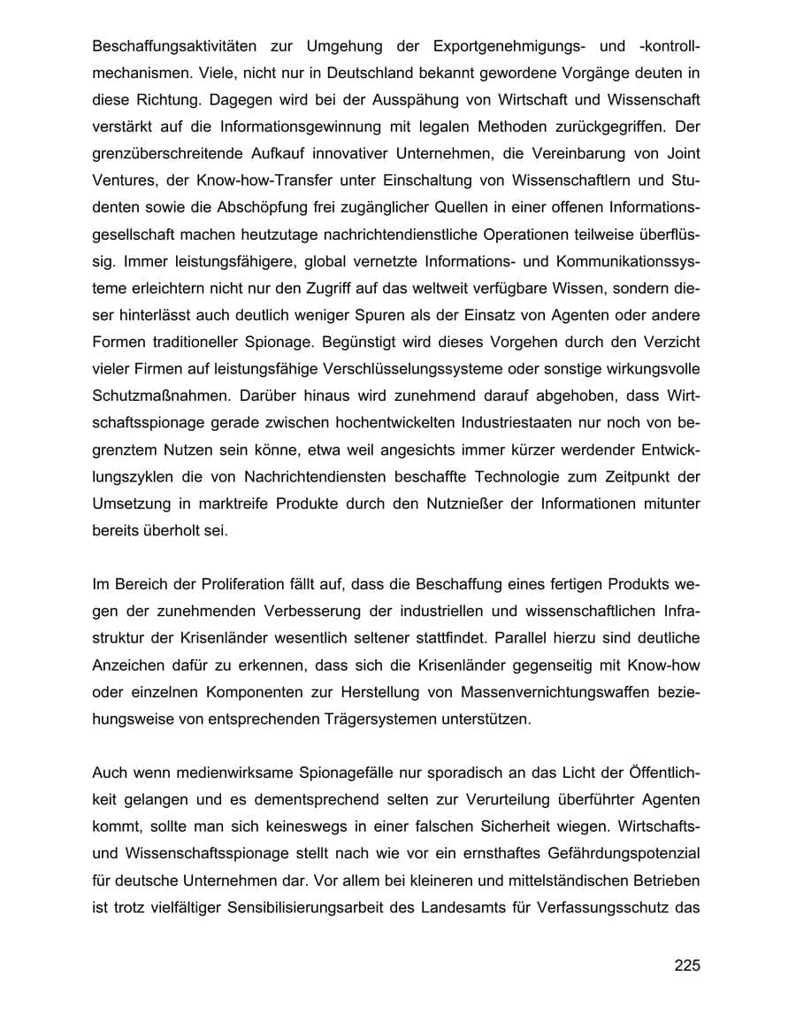 Seite 225 des Verfassungsschutzbericht 2002 Baden-Württemberg