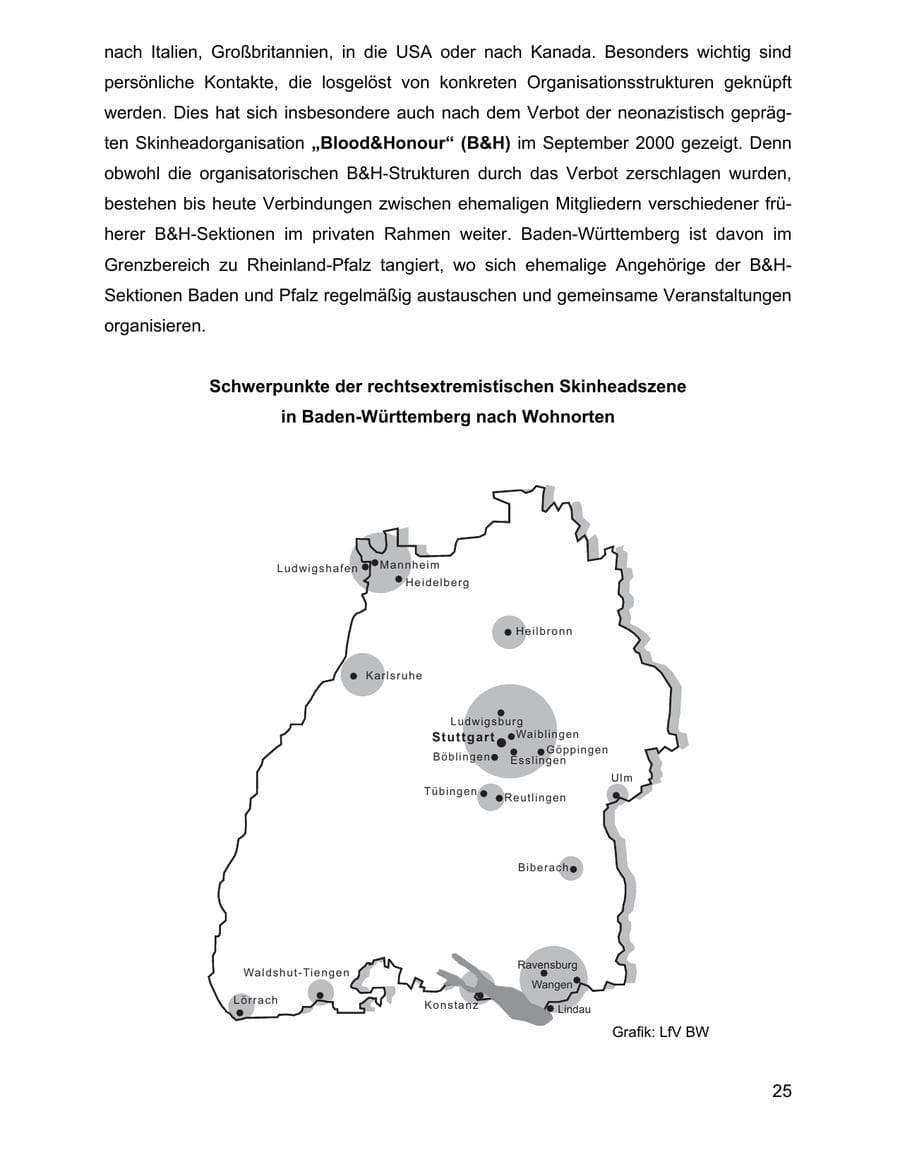 Seite 25 des Verfassungsschutzbericht 2002 Baden-Württemberg