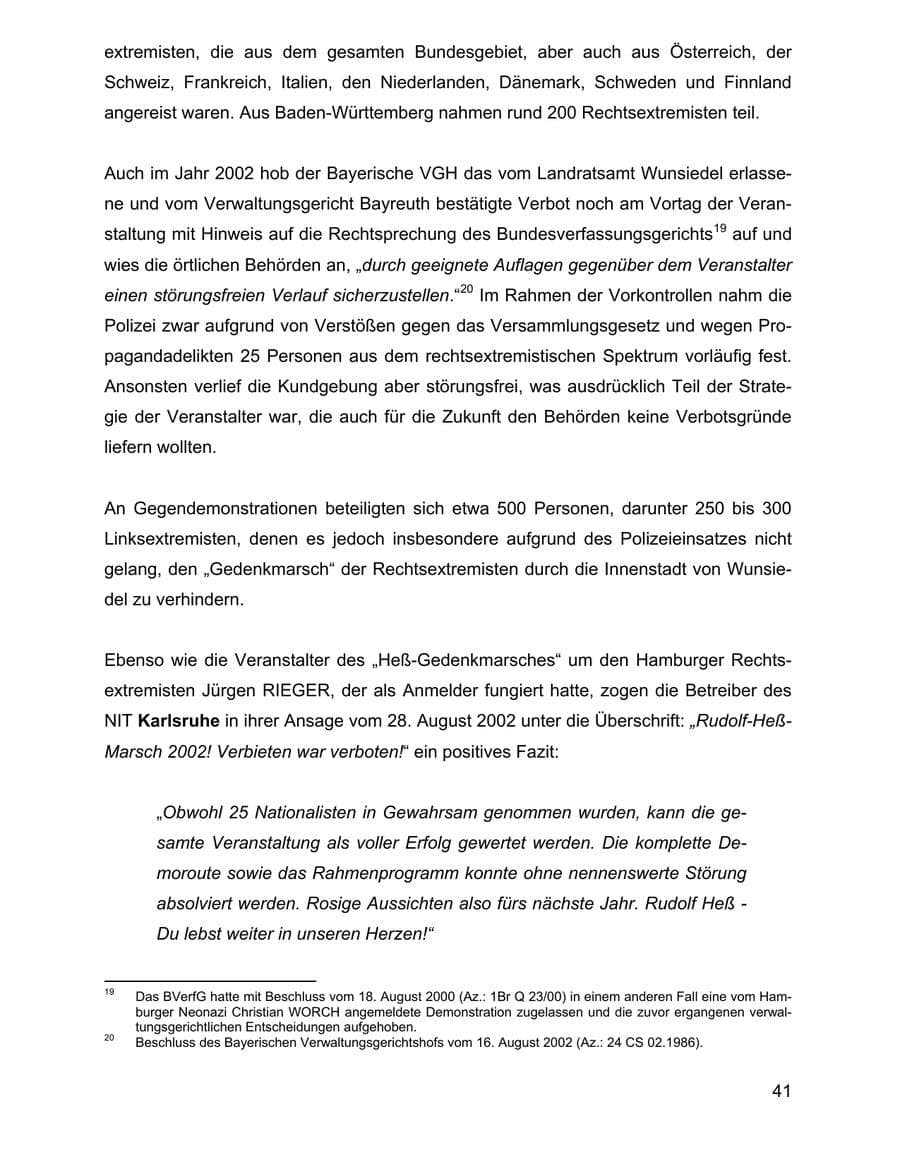 Seite 41 des Verfassungsschutzbericht 2002 Baden-Württemberg