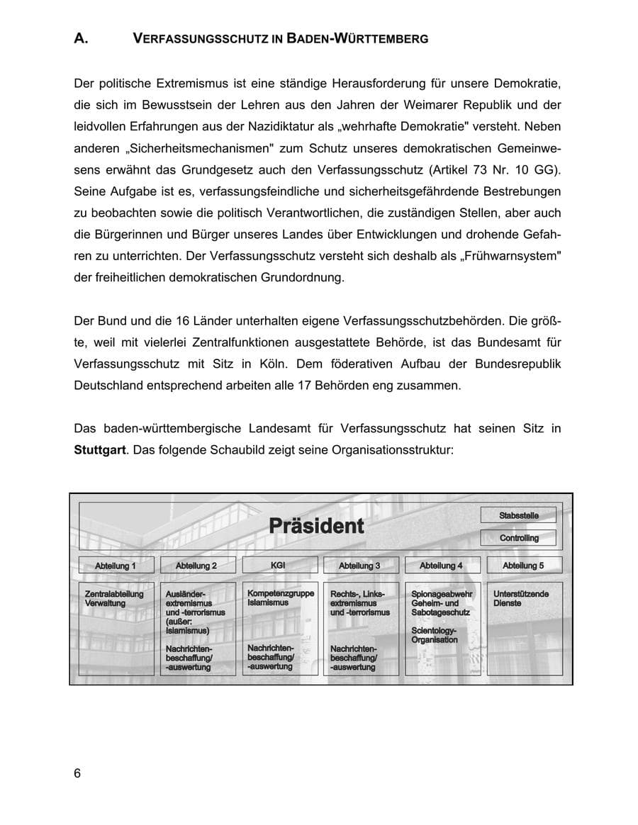 Seite 6 des Verfassungsschutzbericht 2002 Baden-Württemberg