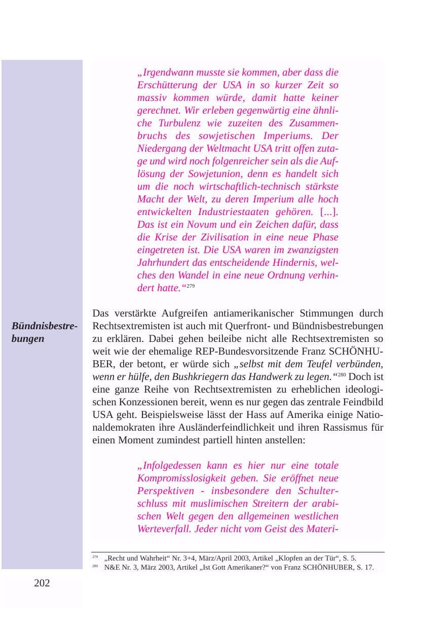 Seite 203 des Verfassungsschutzbericht 2003 Baden-Württemberg