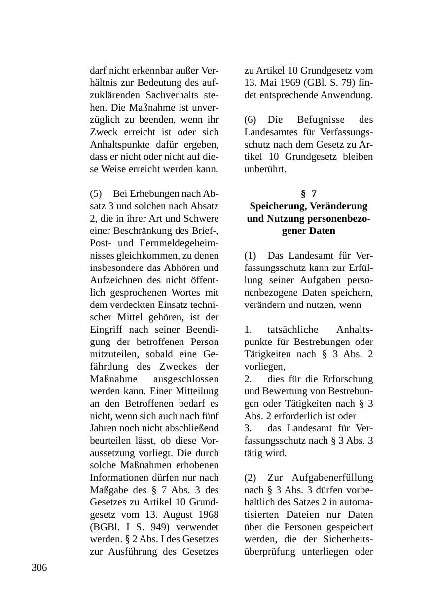 Seite 307 des Verfassungsschutzbericht 2003 Baden-Württemberg