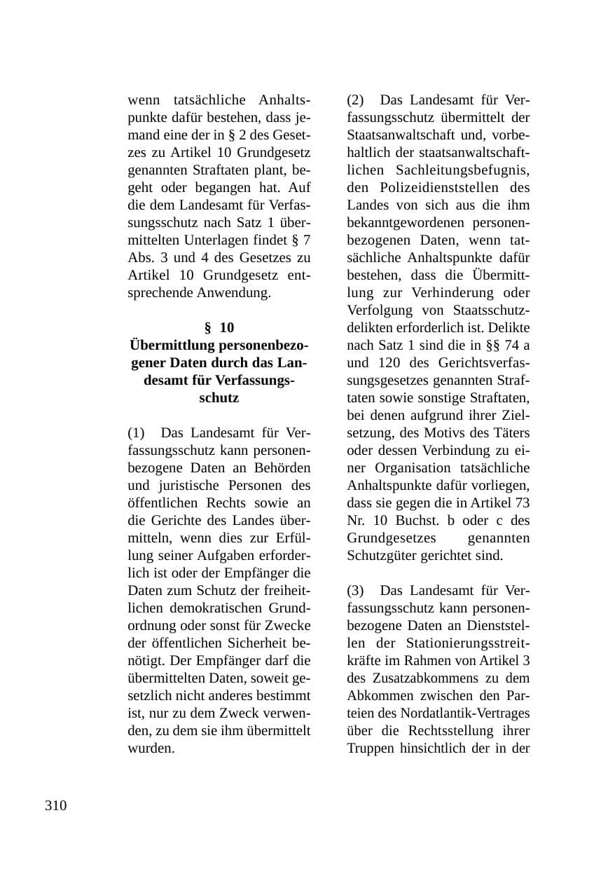 Seite 311 des Verfassungsschutzbericht 2003 Baden-Württemberg