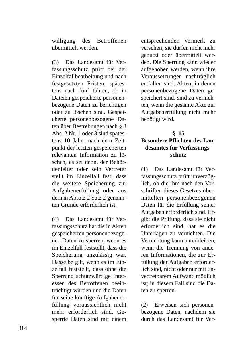Seite 315 des Verfassungsschutzbericht 2003 Baden-Württemberg