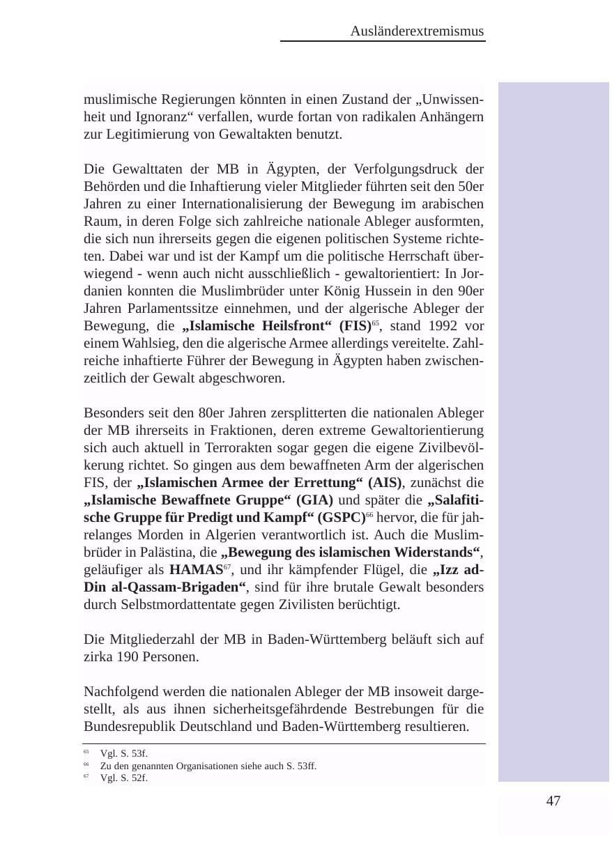 Seite 48 des Verfassungsschutzbericht 2003 Baden-Württemberg