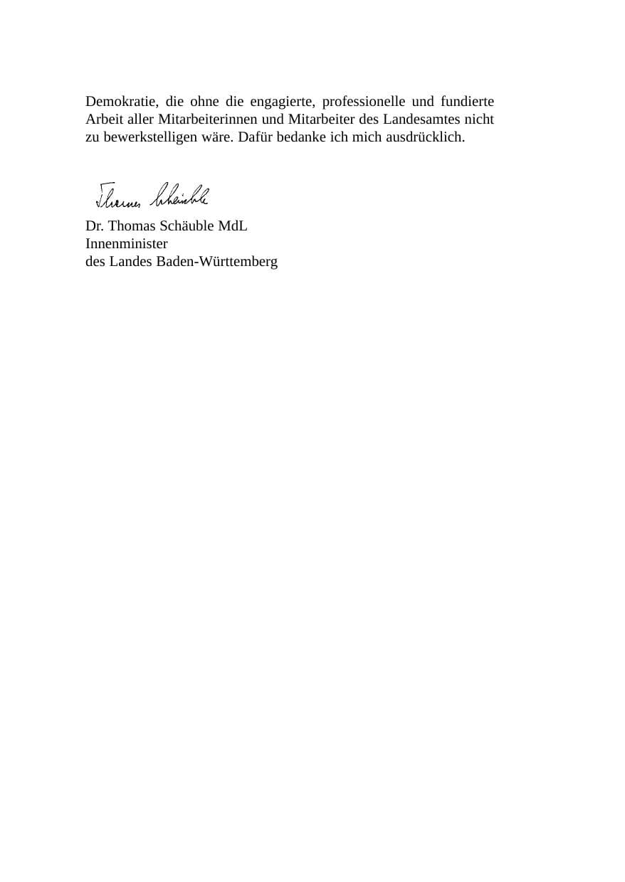 Seite 6 des Verfassungsschutzbericht 2003 Baden-Württemberg