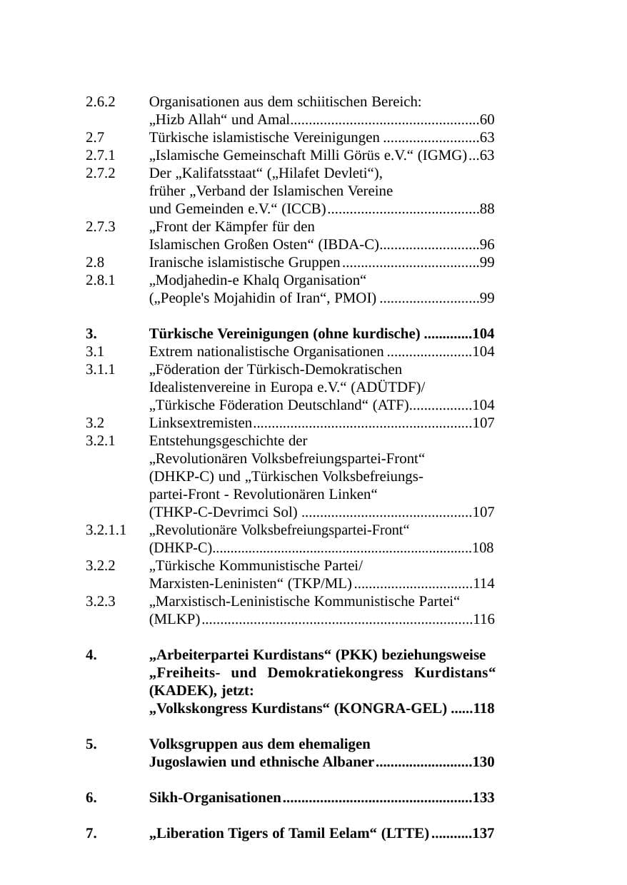 Seite 8 des Verfassungsschutzbericht 2003 Baden-Württemberg