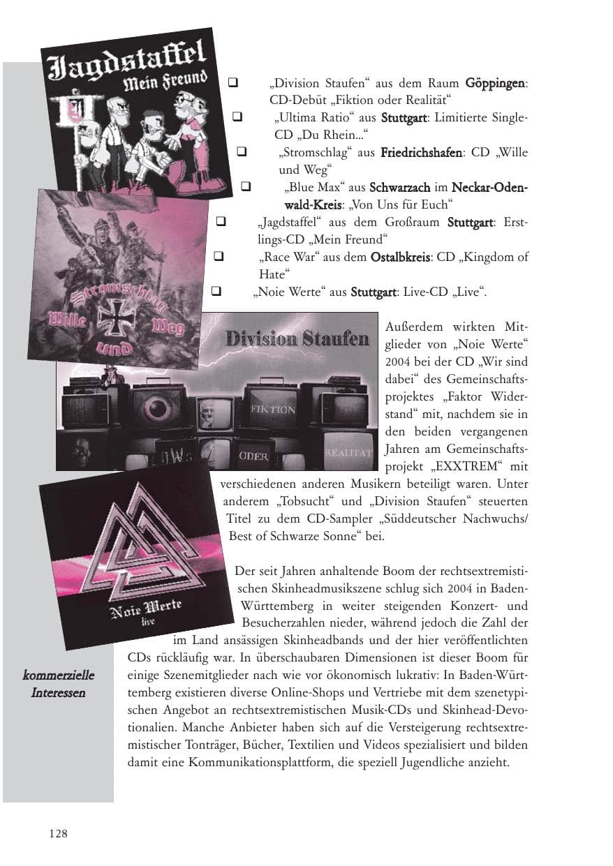 Seite 129 des Verfassungsschutzbericht 2004 Baden-Württemberg