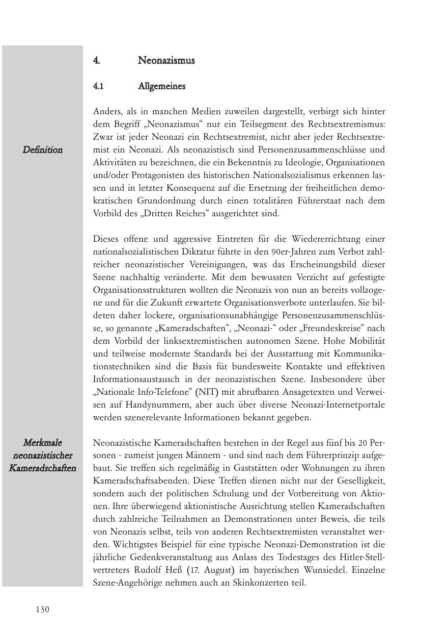 Seite 131 des Verfassungsschutzbericht 2004 Baden-Württemberg