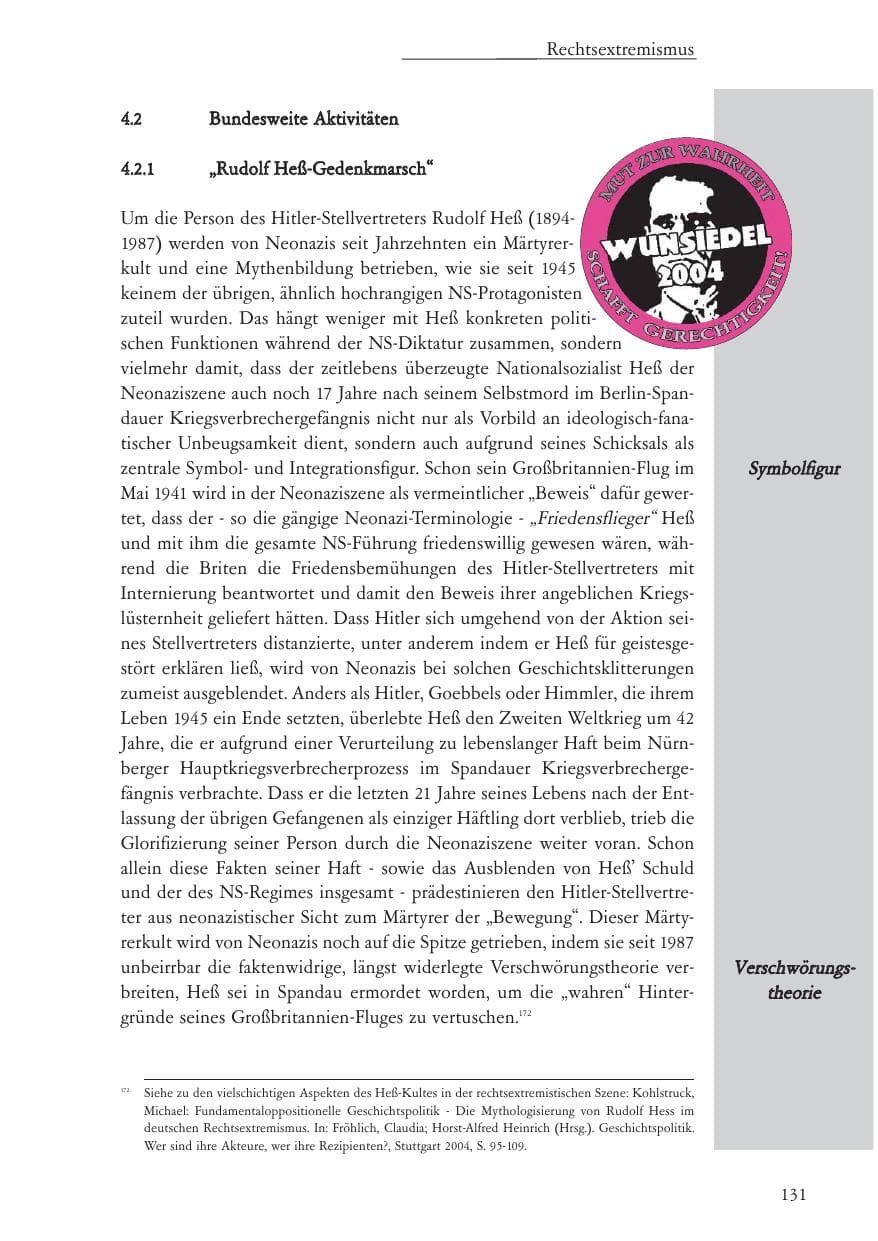 Seite 132 des Verfassungsschutzbericht 2004 Baden-Württemberg