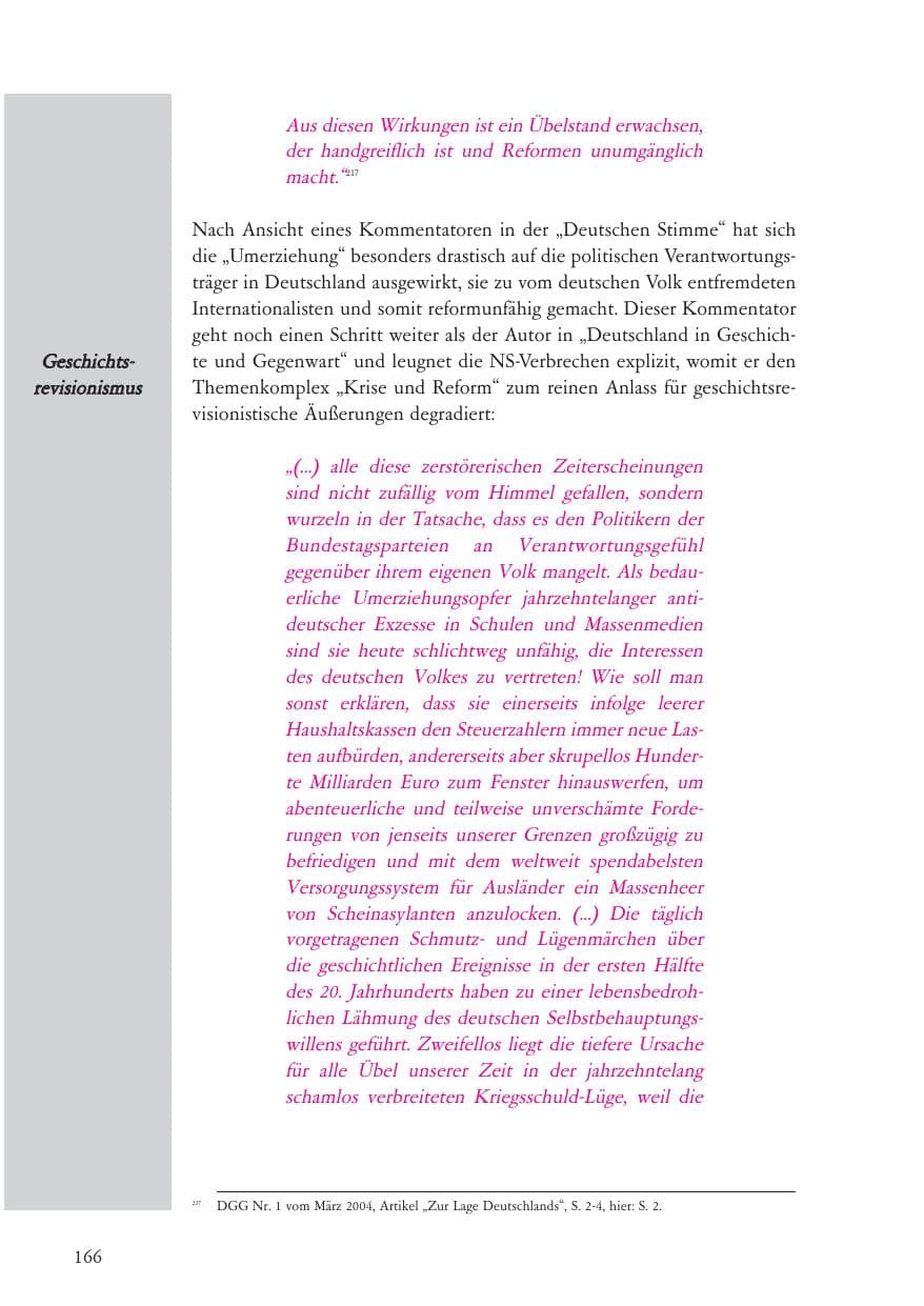 Seite 167 des Verfassungsschutzbericht 2004 Baden-Württemberg