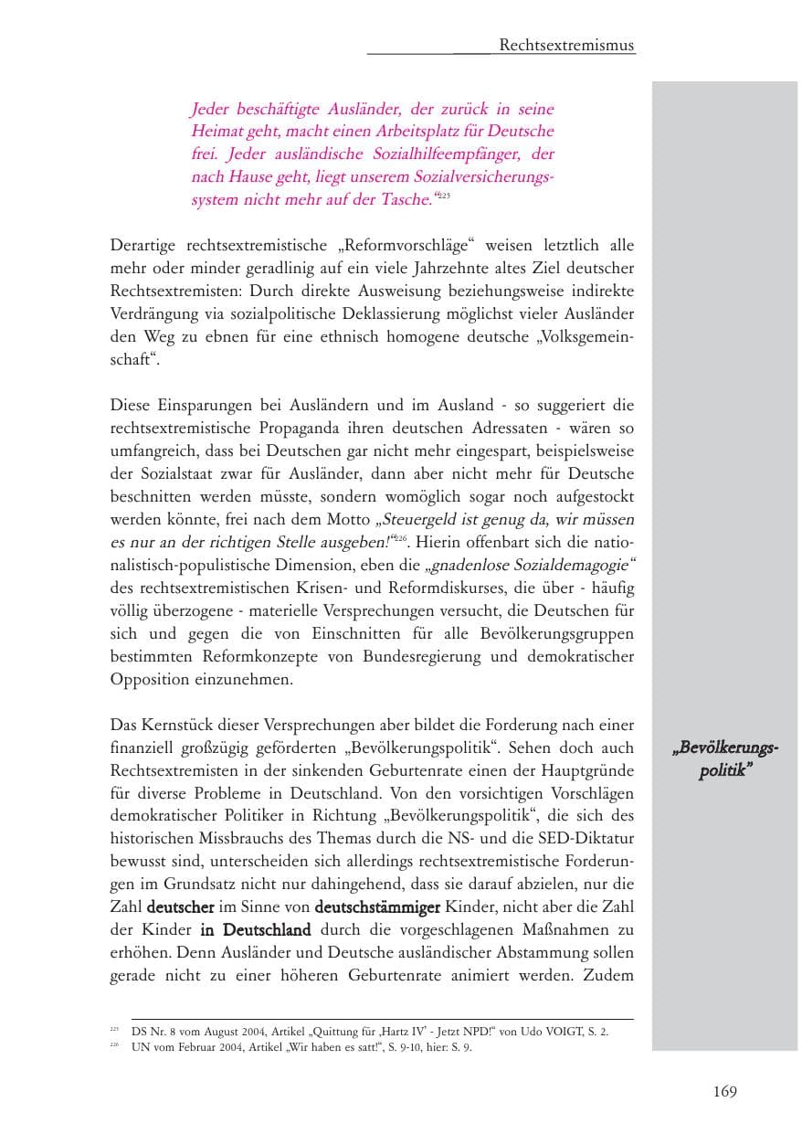Seite 170 des Verfassungsschutzbericht 2004 Baden-Württemberg