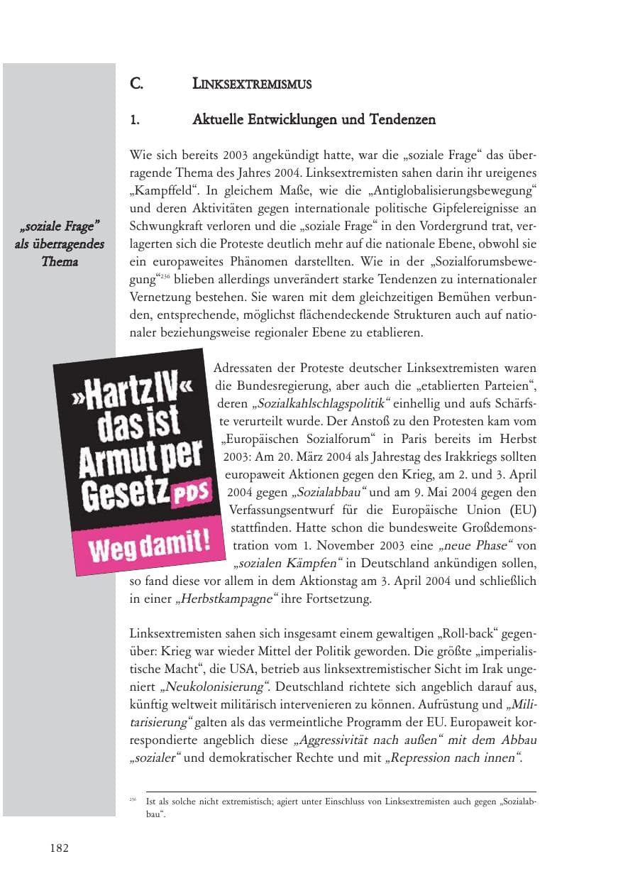 Seite 183 des Verfassungsschutzbericht 2004 Baden-Württemberg