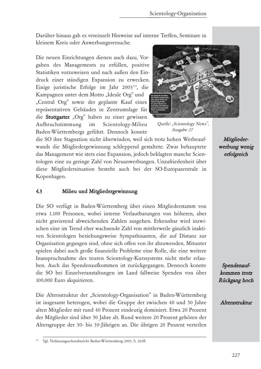 Seite 228 des Verfassungsschutzbericht 2004 Baden-Württemberg