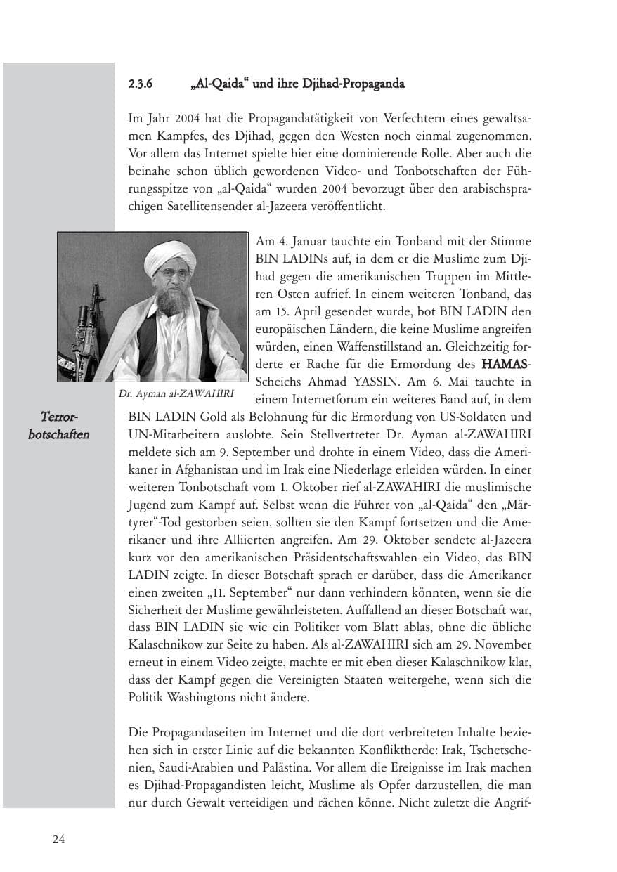Seite 25 des Verfassungsschutzbericht 2004 Baden-Württemberg