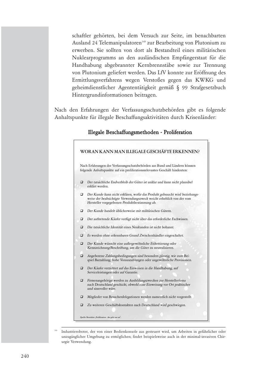 Seite 241 des Verfassungsschutzbericht 2004 Baden-Württemberg