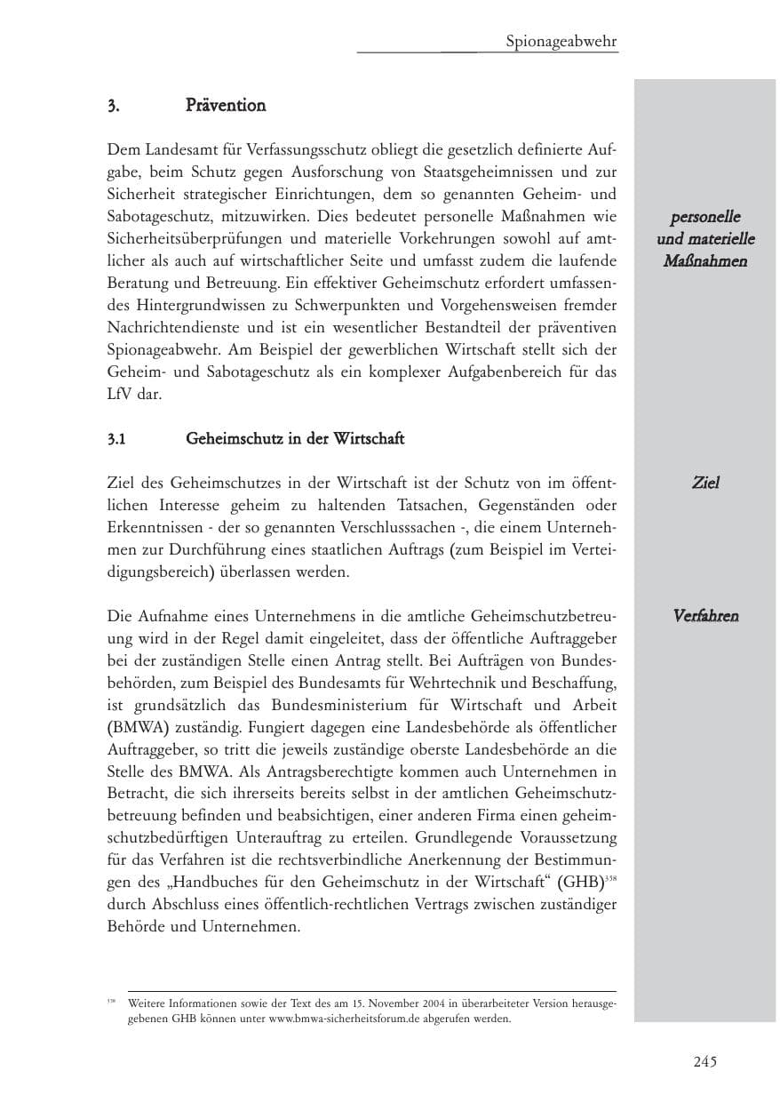 Seite 246 des Verfassungsschutzbericht 2004 Baden-Württemberg