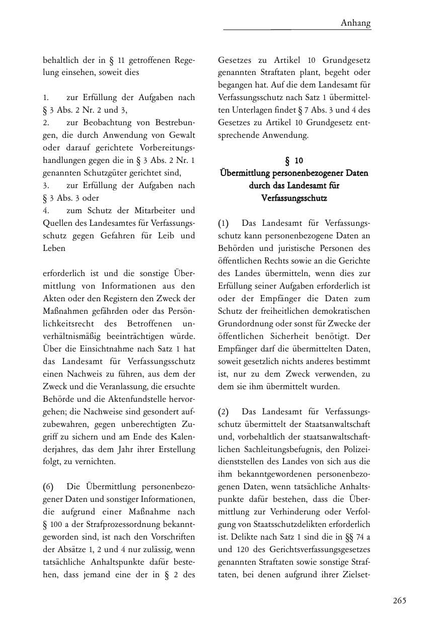 Seite 266 des Verfassungsschutzbericht 2004 Baden-Württemberg