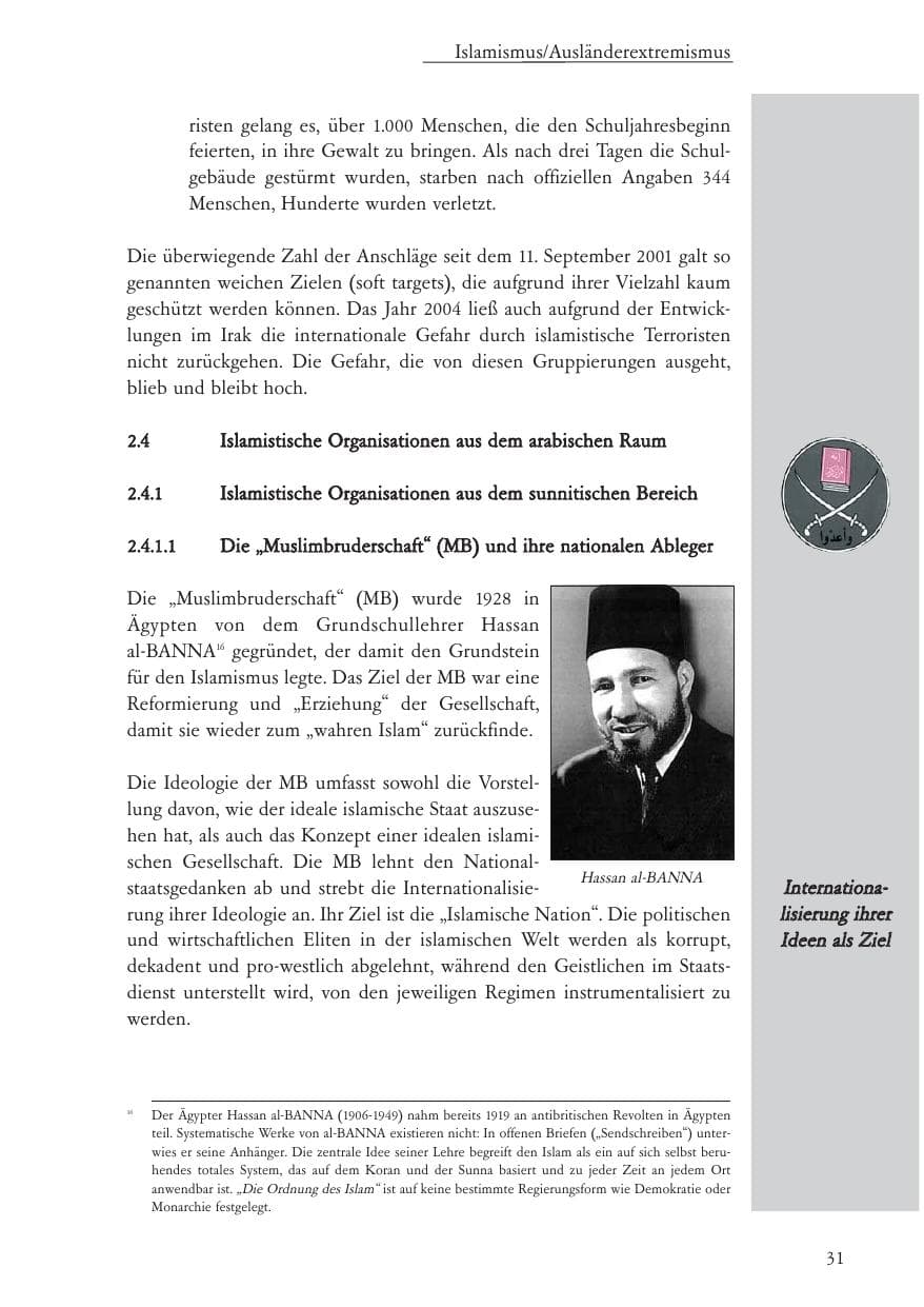 Seite 32 des Verfassungsschutzbericht 2004 Baden-Württemberg