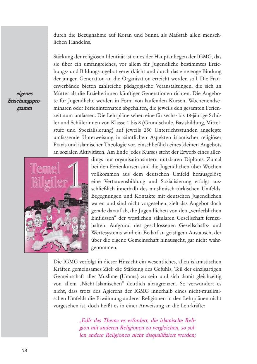 Seite 59 des Verfassungsschutzbericht 2004 Baden-Württemberg