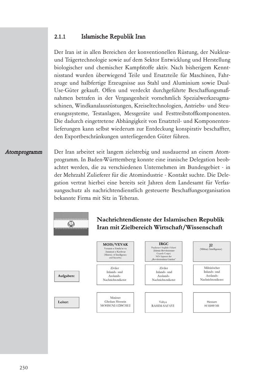 Seite 231 des Verfassungsschutzbericht 2005 Baden-Württemberg