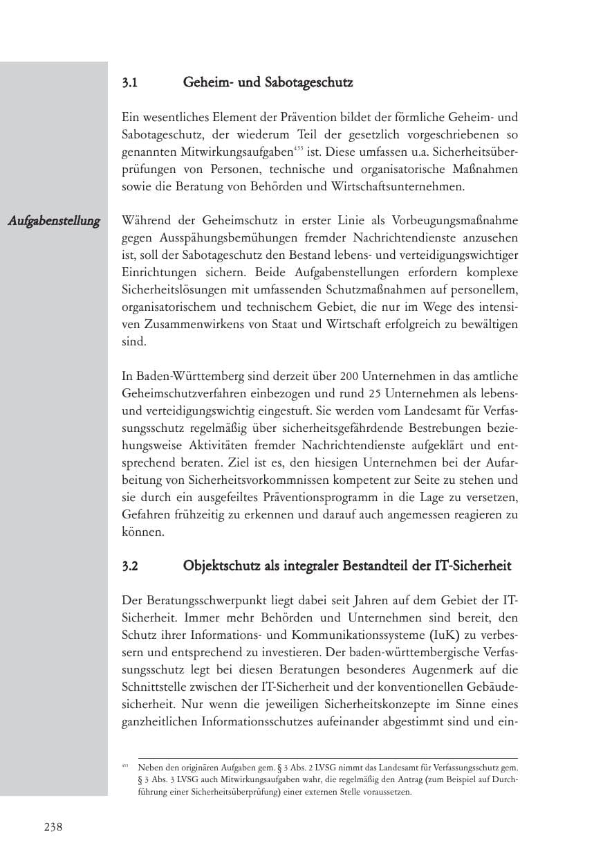 Seite 239 des Verfassungsschutzbericht 2005 Baden-Württemberg