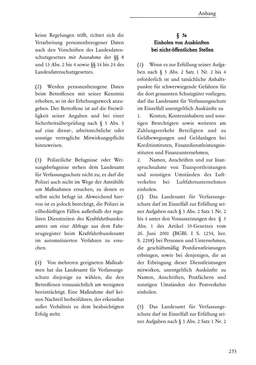 Seite 254 des Verfassungsschutzbericht 2005 Baden-Württemberg