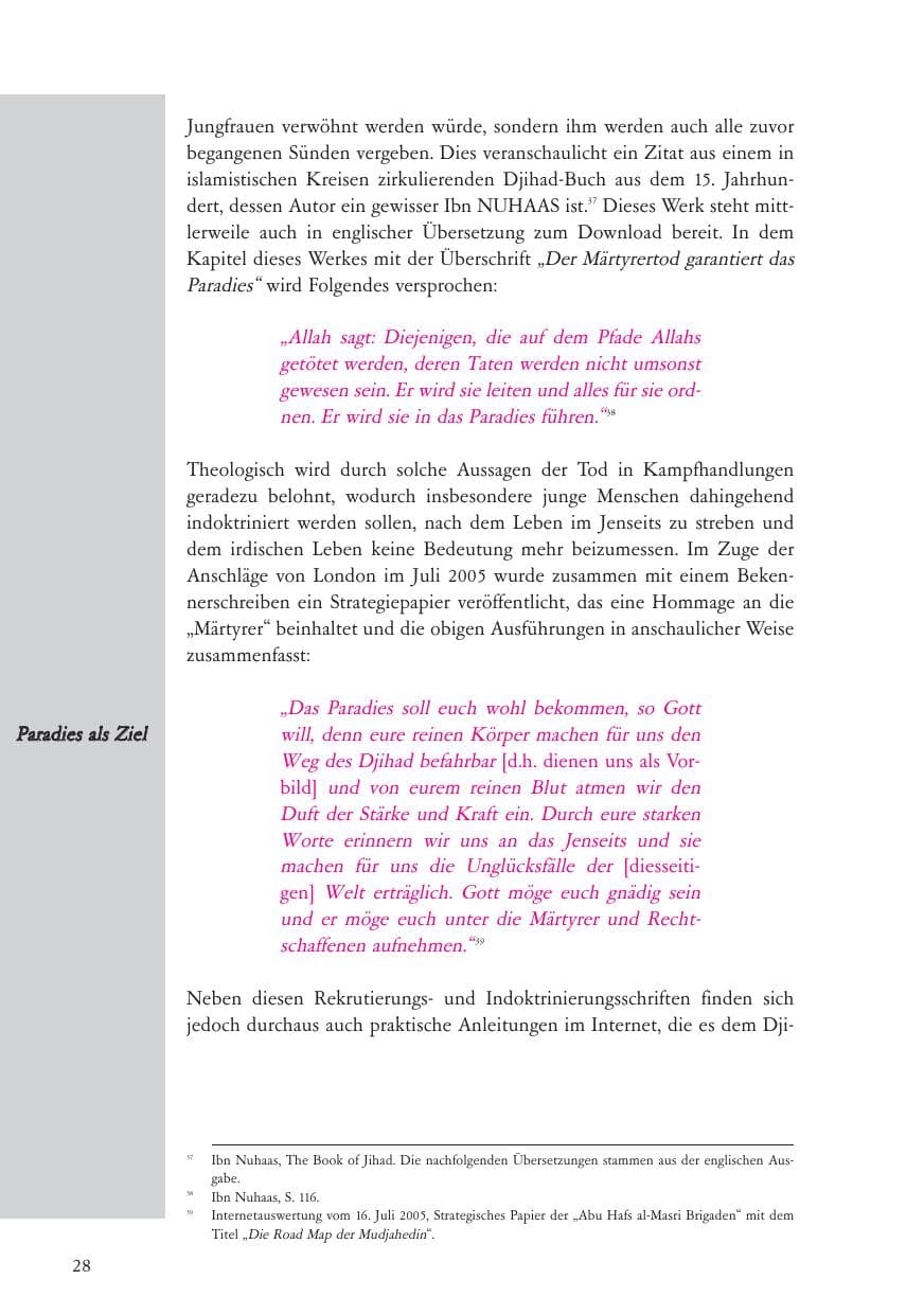 Seite 29 des Verfassungsschutzbericht 2005 Baden-Württemberg