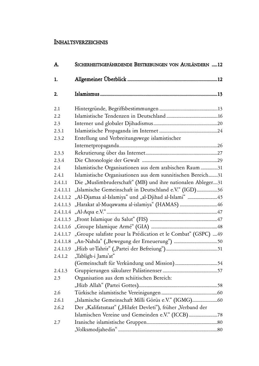 Seite 7 des Verfassungsschutzbericht 2005 Baden-Württemberg