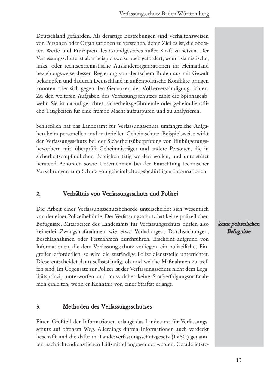Seite 14 des Verfassungsschutzbericht 2006 Baden-Württemberg