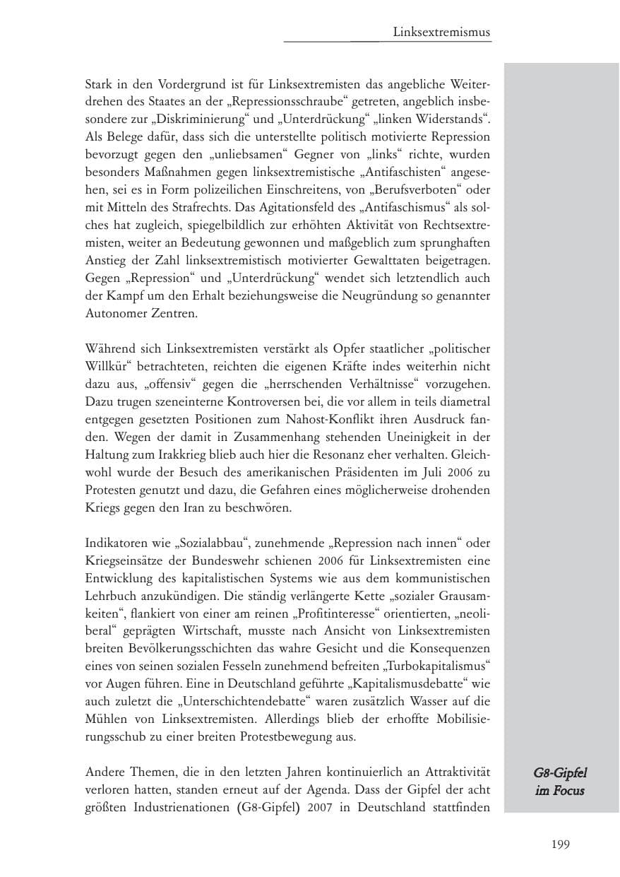 Seite 200 des Verfassungsschutzbericht 2006 Baden-Württemberg