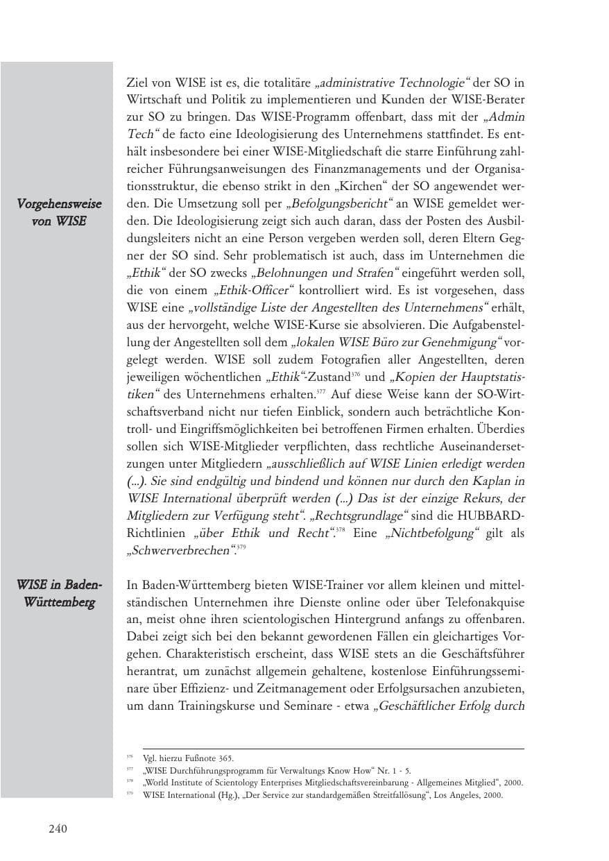 Seite 241 des Verfassungsschutzbericht 2006 Baden-Württemberg