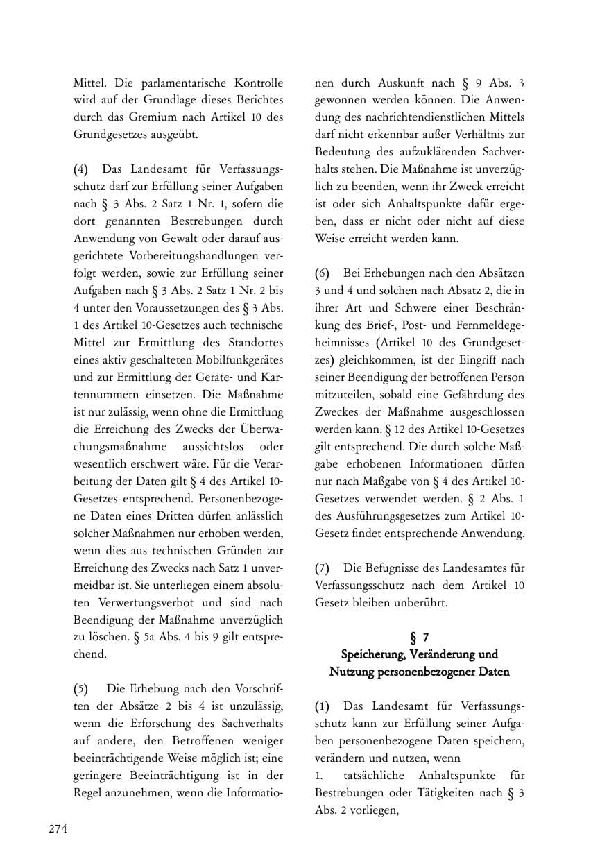 Seite 275 des Verfassungsschutzbericht 2006 Baden-Württemberg