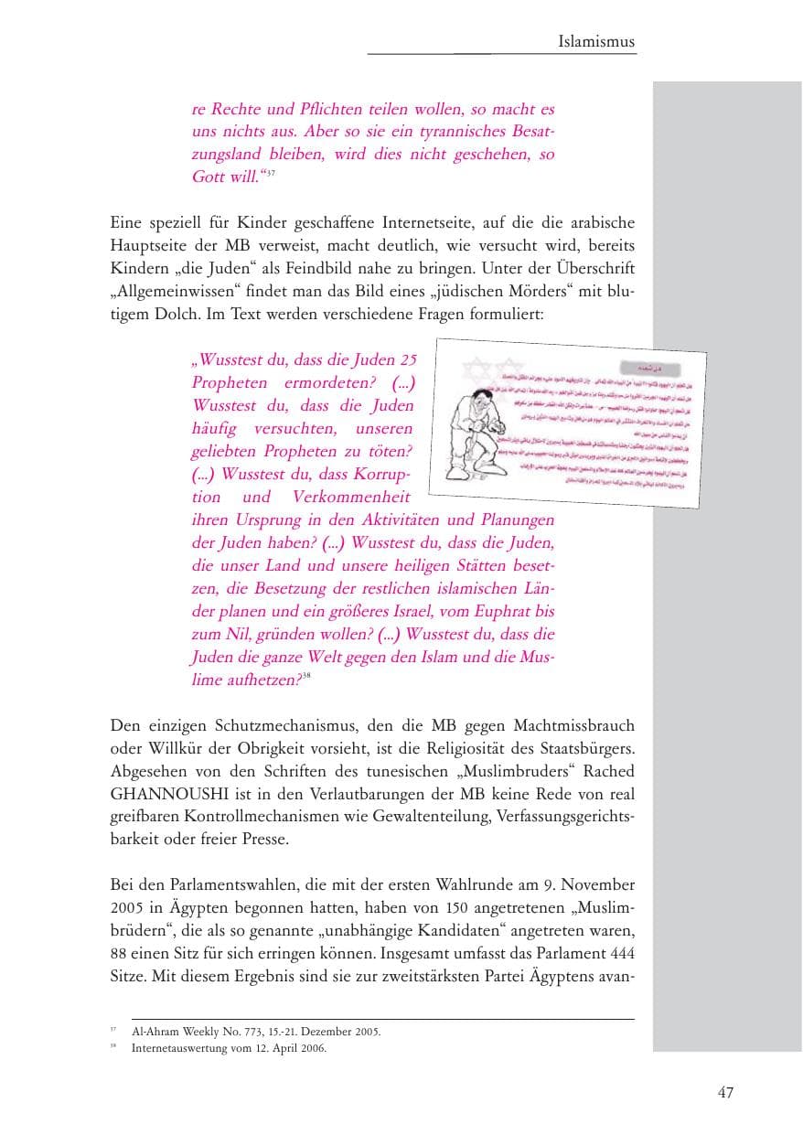 Seite 48 des Verfassungsschutzbericht 2006 Baden-Württemberg