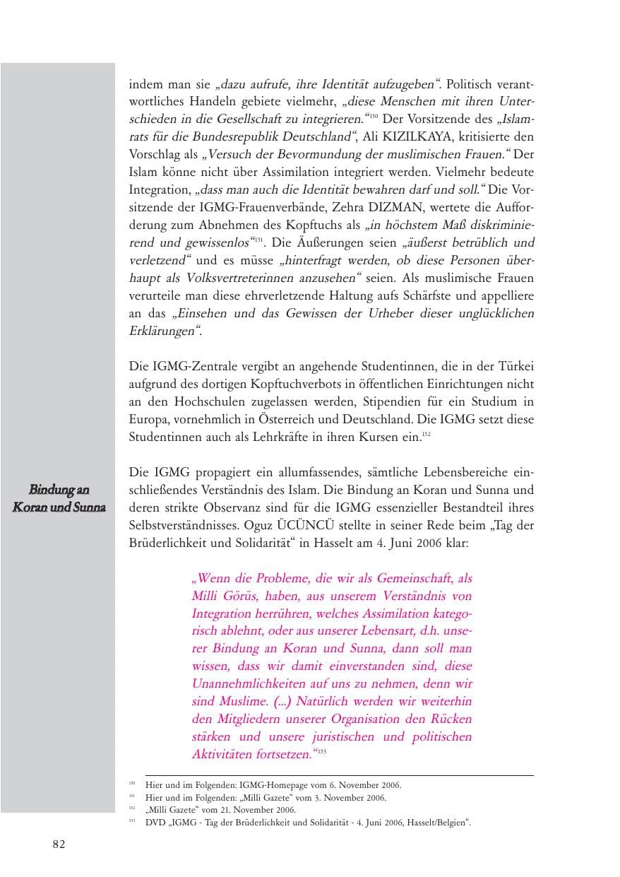 Seite 83 des Verfassungsschutzbericht 2006 Baden-Württemberg