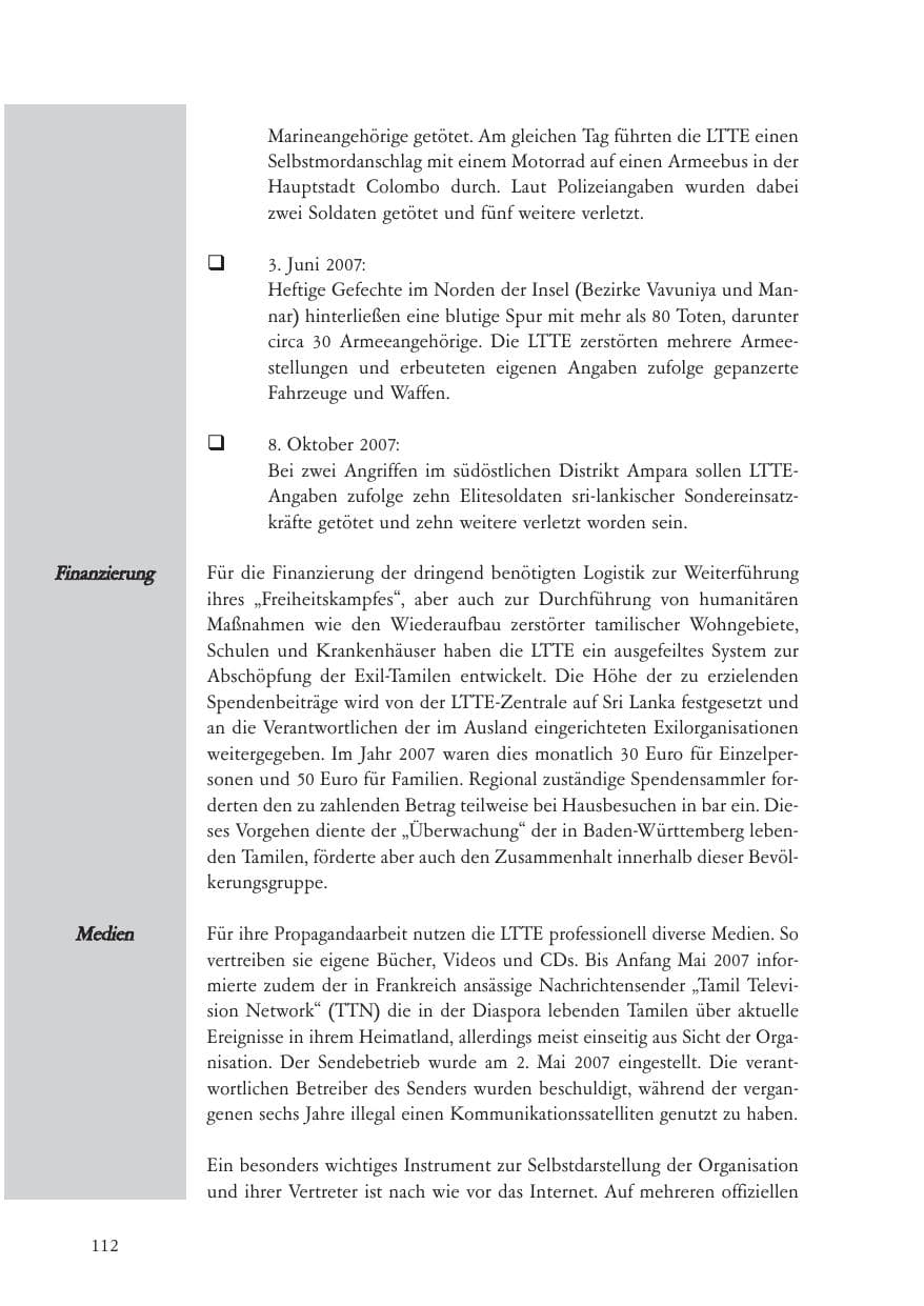 Seite 113 des Verfassungsschutzbericht 2007 Baden-Württemberg