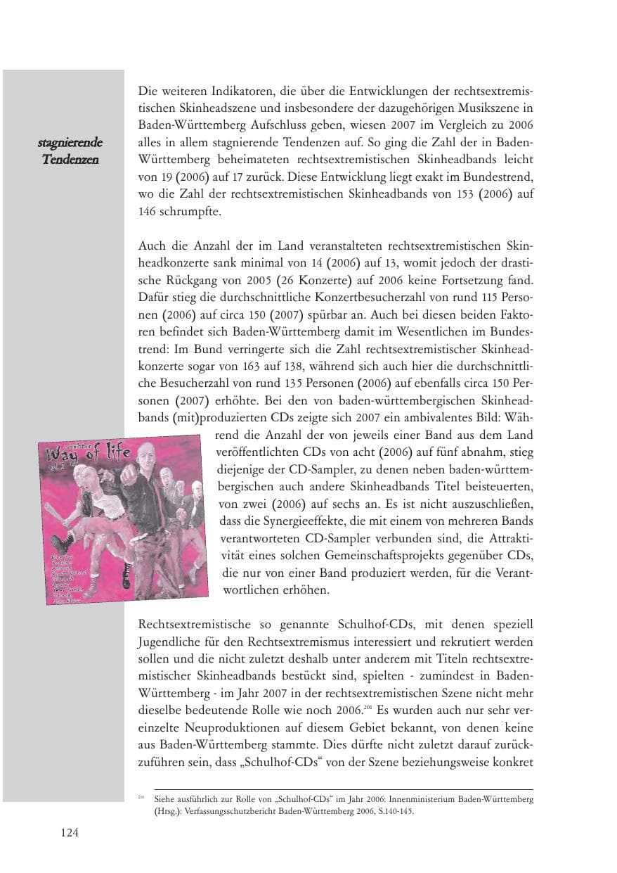 Seite 125 des Verfassungsschutzbericht 2007 Baden-Württemberg