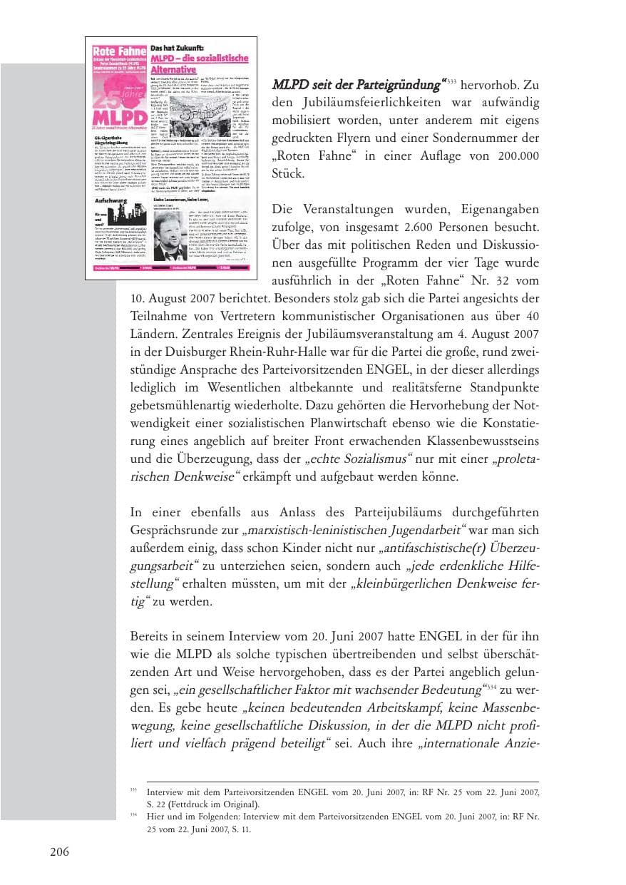 Seite 207 des Verfassungsschutzbericht 2007 Baden-Württemberg