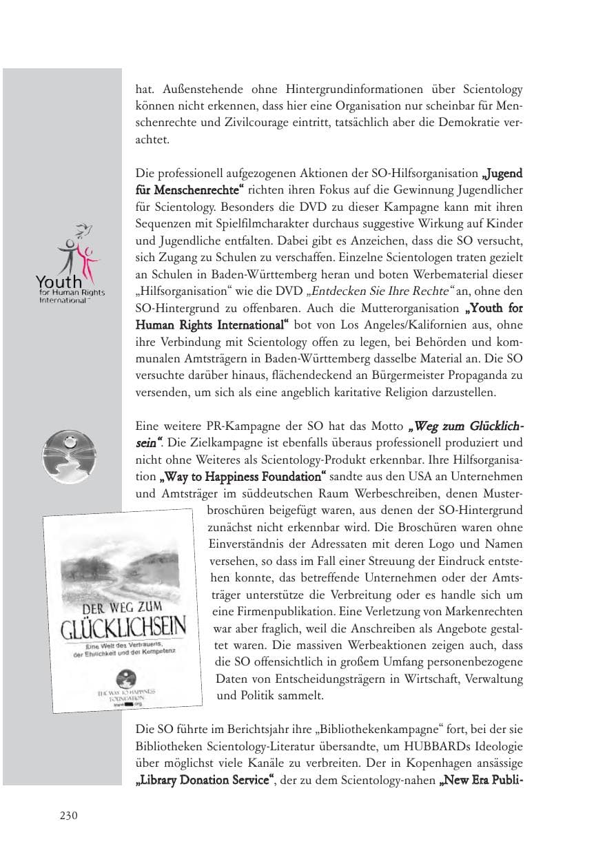 Seite 231 des Verfassungsschutzbericht 2007 Baden-Württemberg